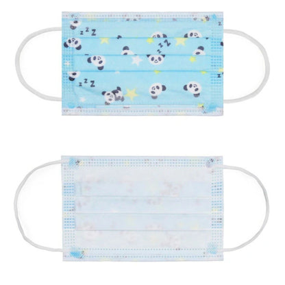 Panda Print Kids 3-Layer Face Masks