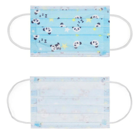 Panda Print Kids 3-Layer Face Masks