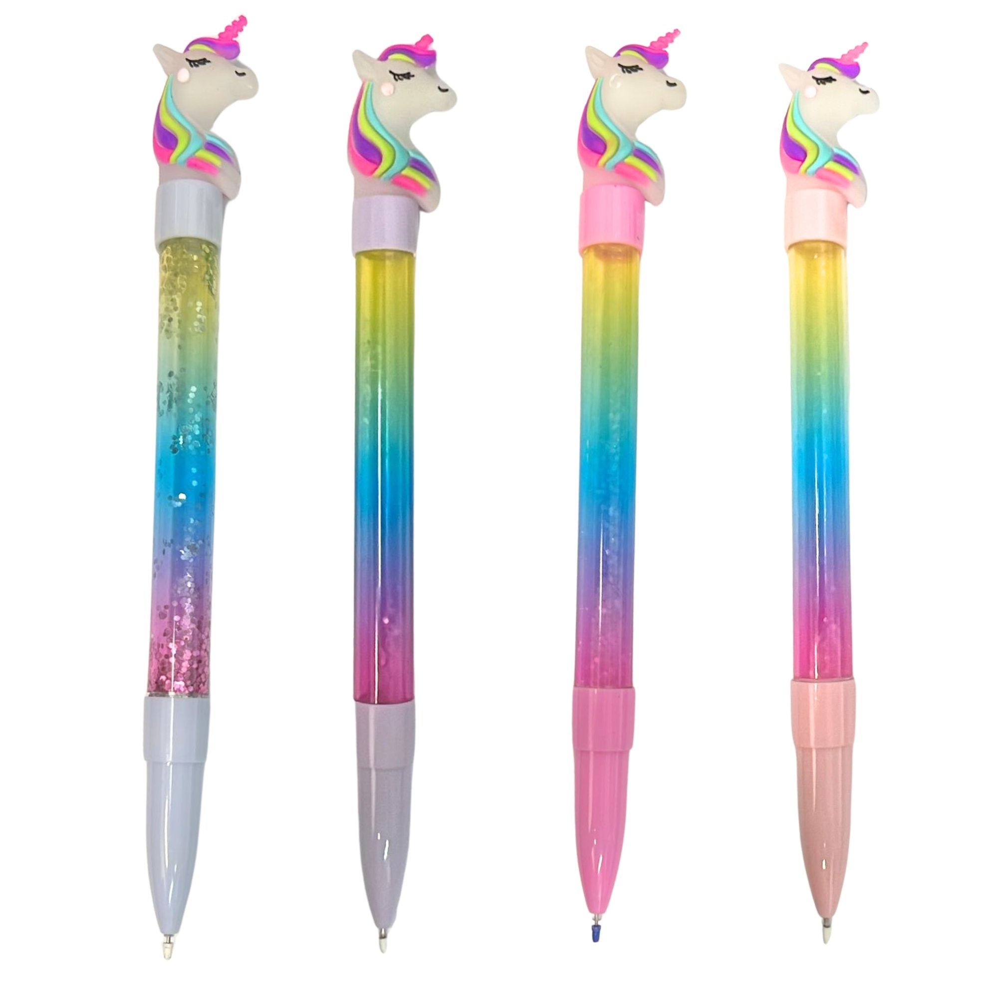 Unicorn Glitter Blue Ink Pen: 1 Pack Ballpoint Pens Ballpoint Pens School size and feature image