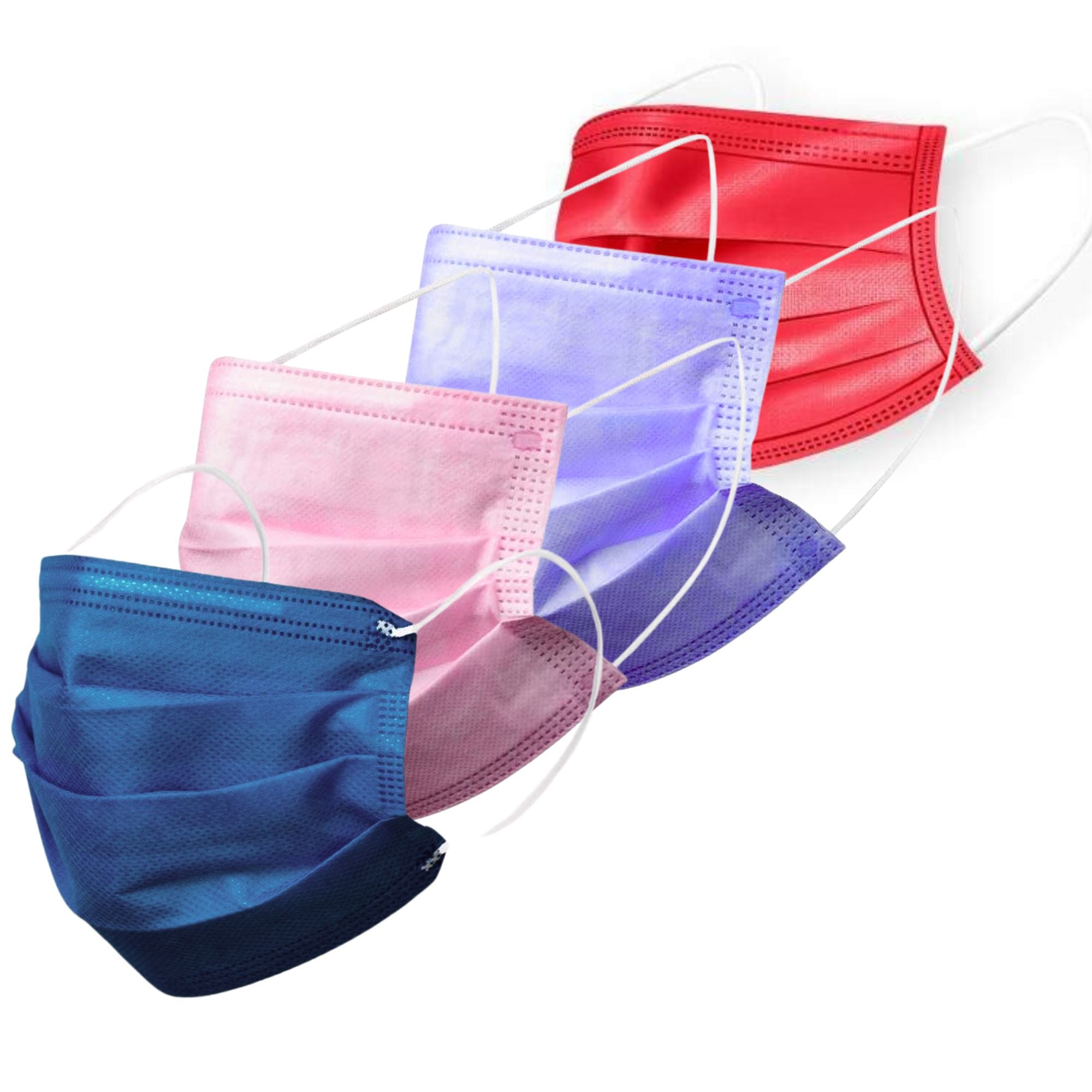 Disposable 3 Ply Face Masks with Elastic Ear loops: 10 Pack Personal Care Safety main product image