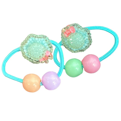 Pair of Small Flower-Shaped Hair Bands