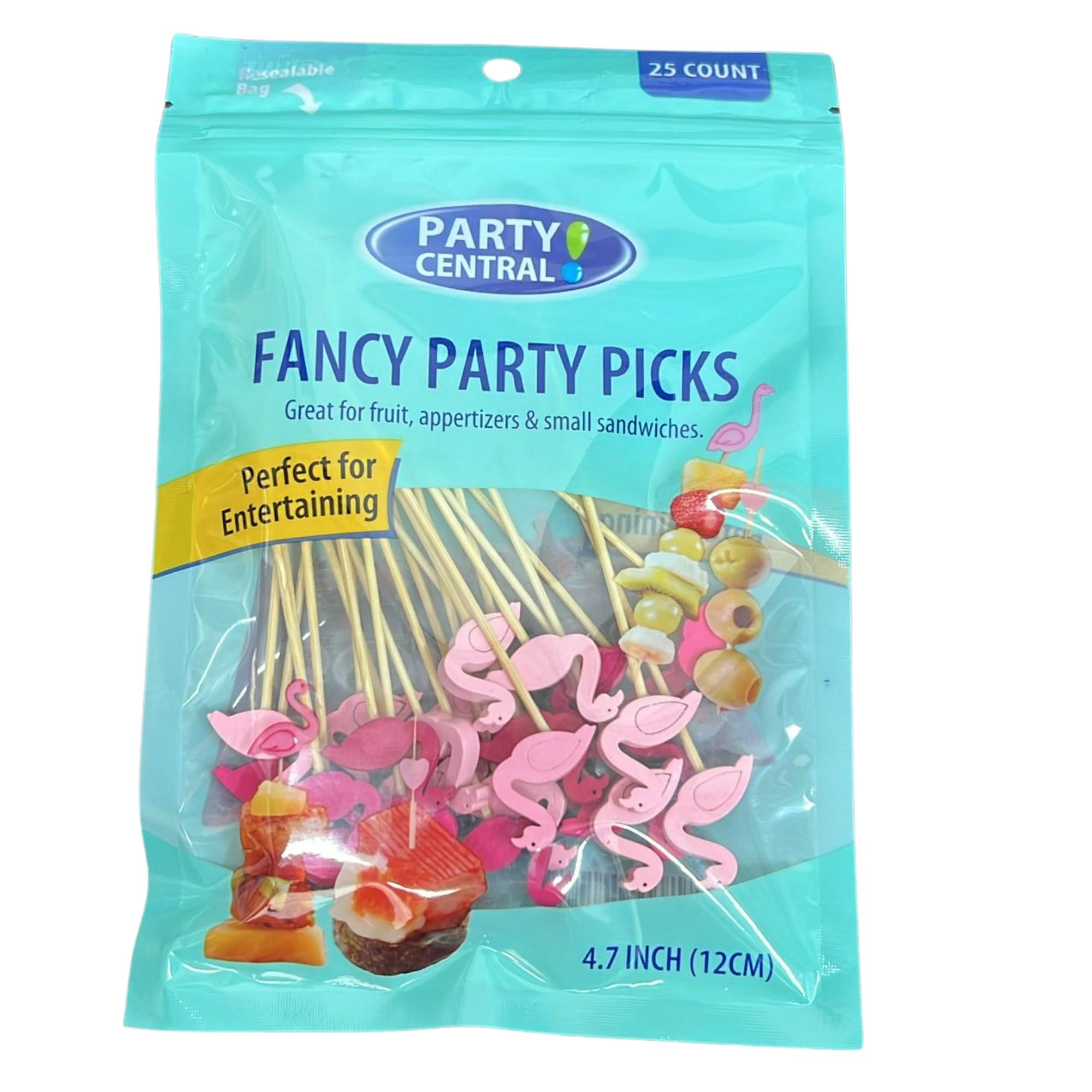 4.7" Fancy Flamingos Party Picks:25 Pack Kitchen Catalog,Cocktail Picks BBQ Event catalog Party Decorations size and feature