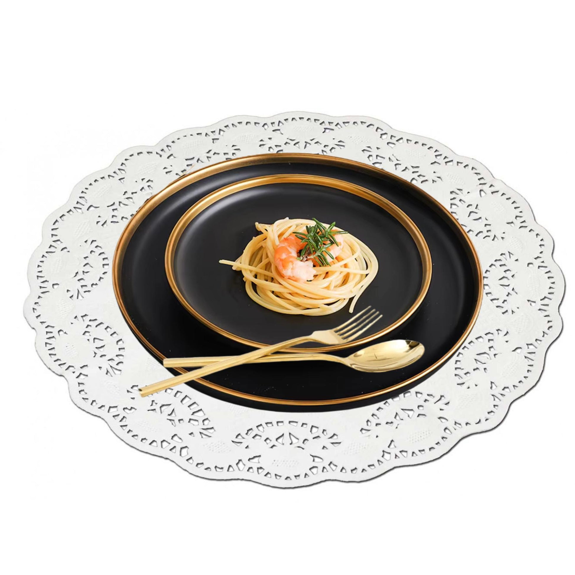 12" Round White Lace  Paper Doilies for Cake, Food & Dessert