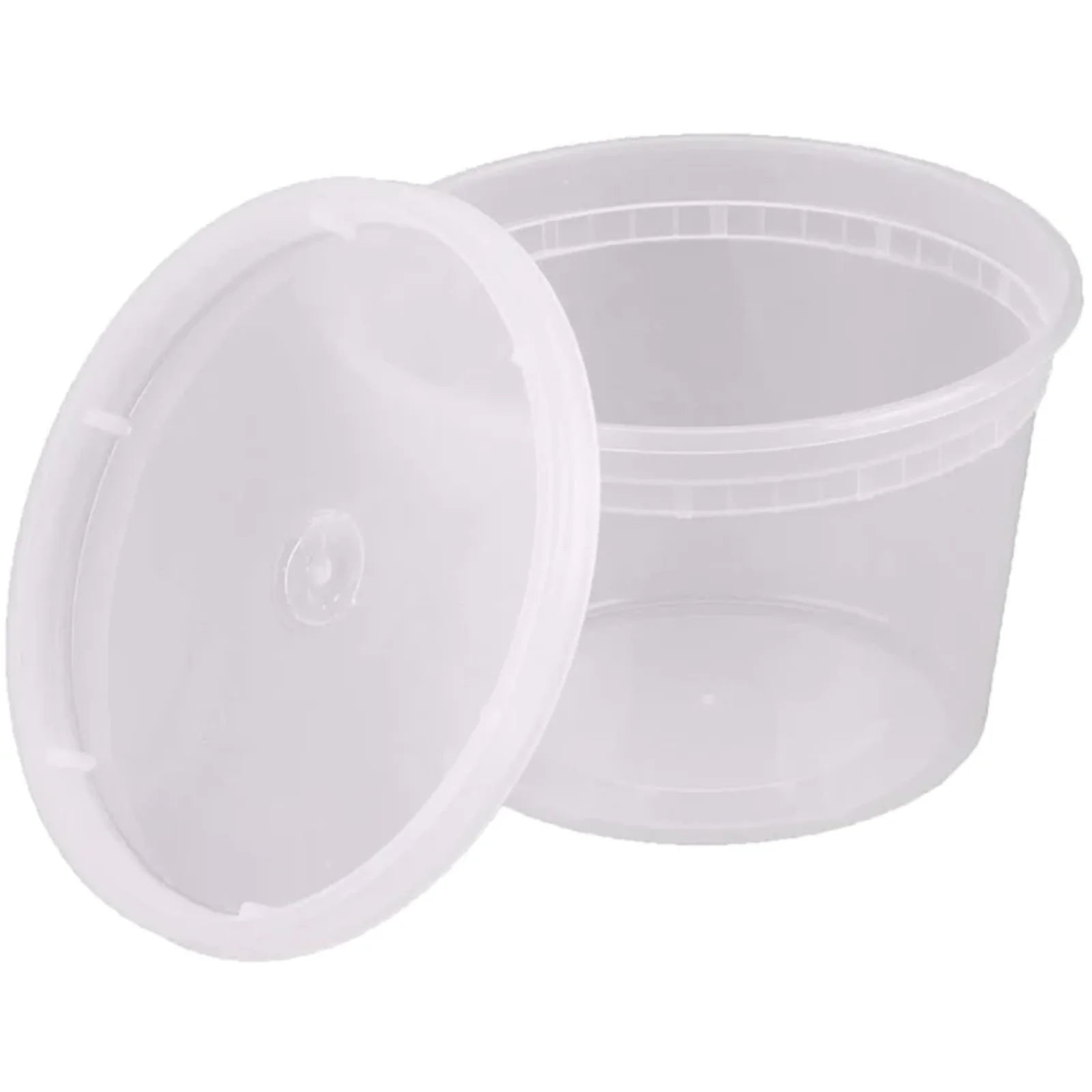 16oz Heavy Duty Deli Food Storage Containers with Lids: 4 Pack Take Out Containers size and feature image