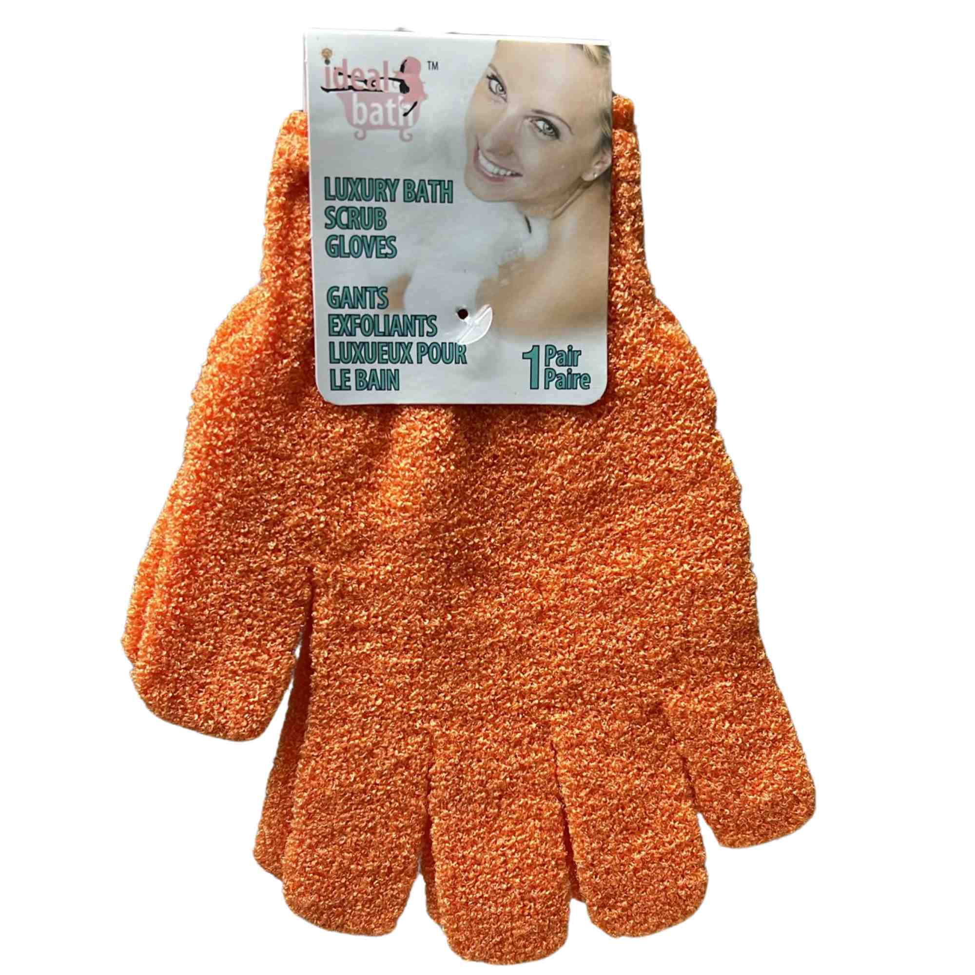 Luxury Bath Exfoliating Mitts Scrub Gloves: 1 Pair Bath Brushes Bath Essentials Bathroom product image 9
