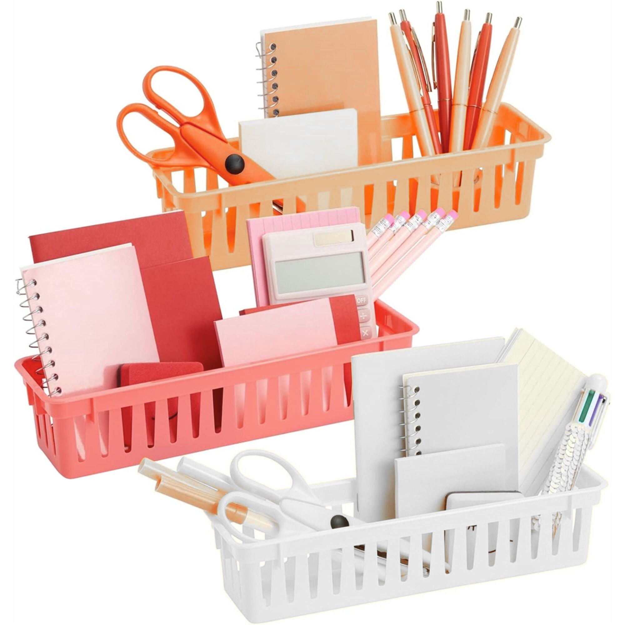 Rectangular 10.3"x3.25"x2.37" Slim Plastic Organizer 1 Pack Basket Organizer product image 6