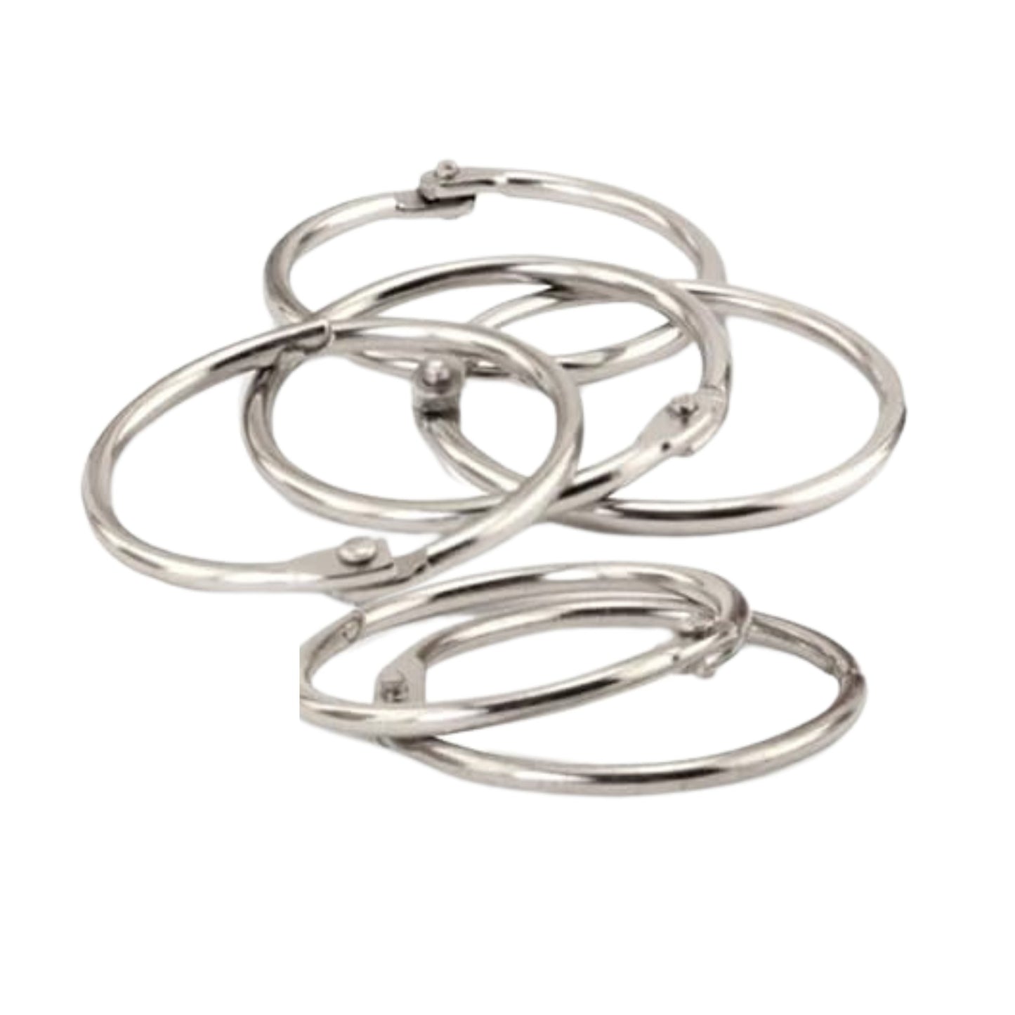 Detachable 1" Silver Metal Book Binder Rings