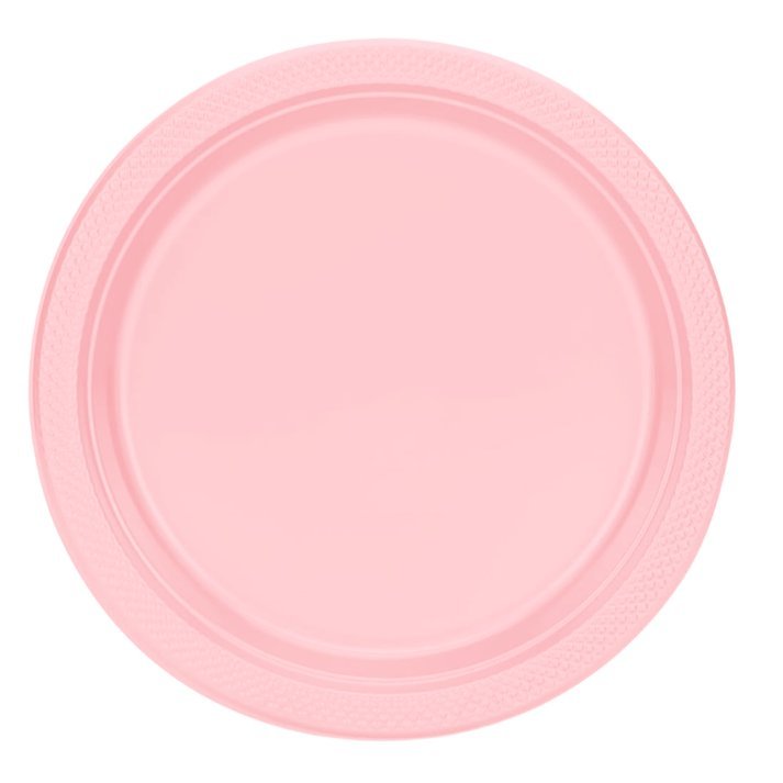 10" Pink Diner Plastic Plates: 4 Pack Kitchen Catalog, Disposable Plates main product image