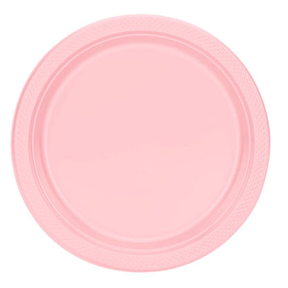 Disposable 10" Pink Diner Plastic Plates