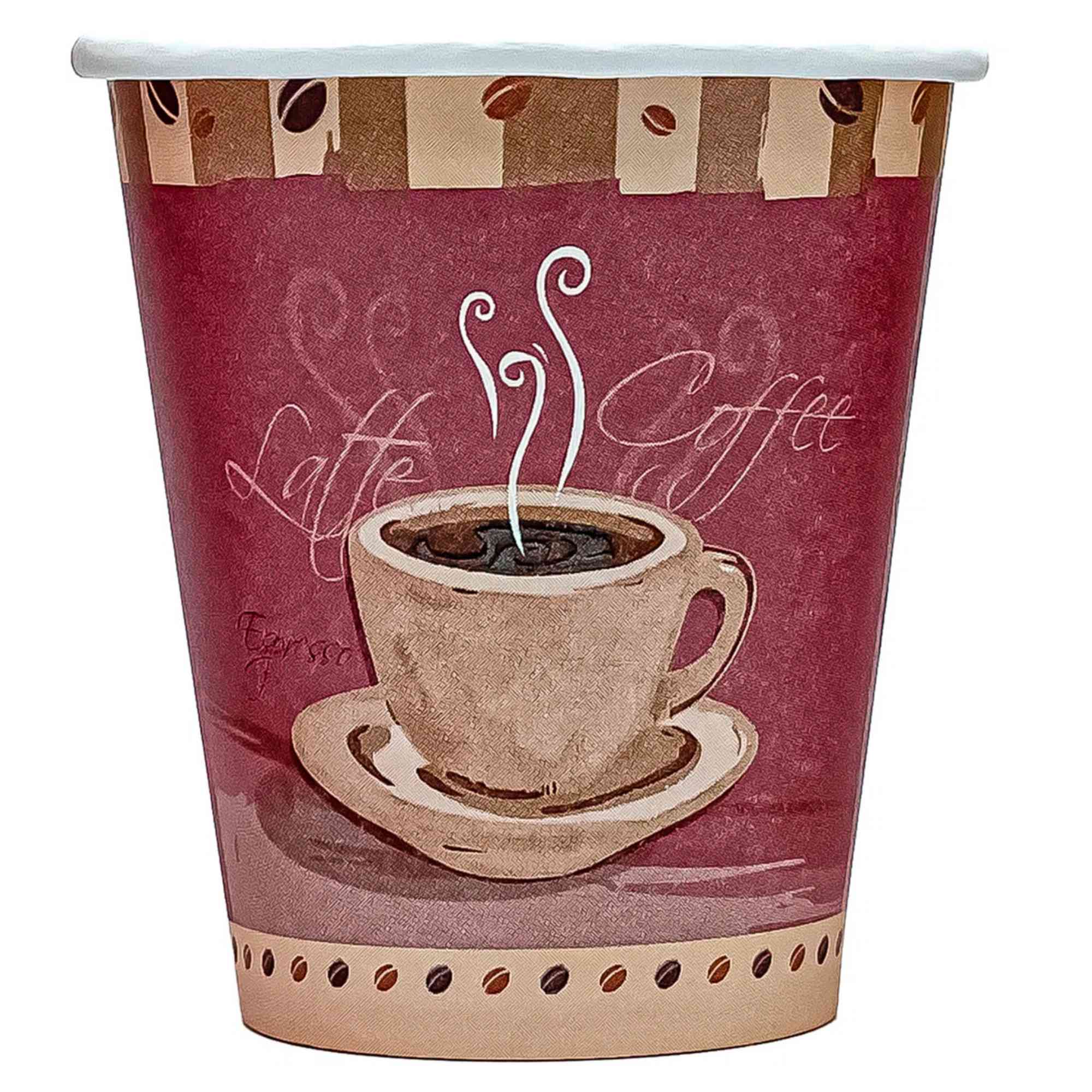 12oz Colored Heaven Hot Cups with Black Lids: 6 Pack Kitchen Catalog,Dispoable Cups Coffee Cups lifestyle use image