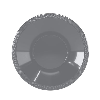Disposable 12oz Silver Plastic Bowl