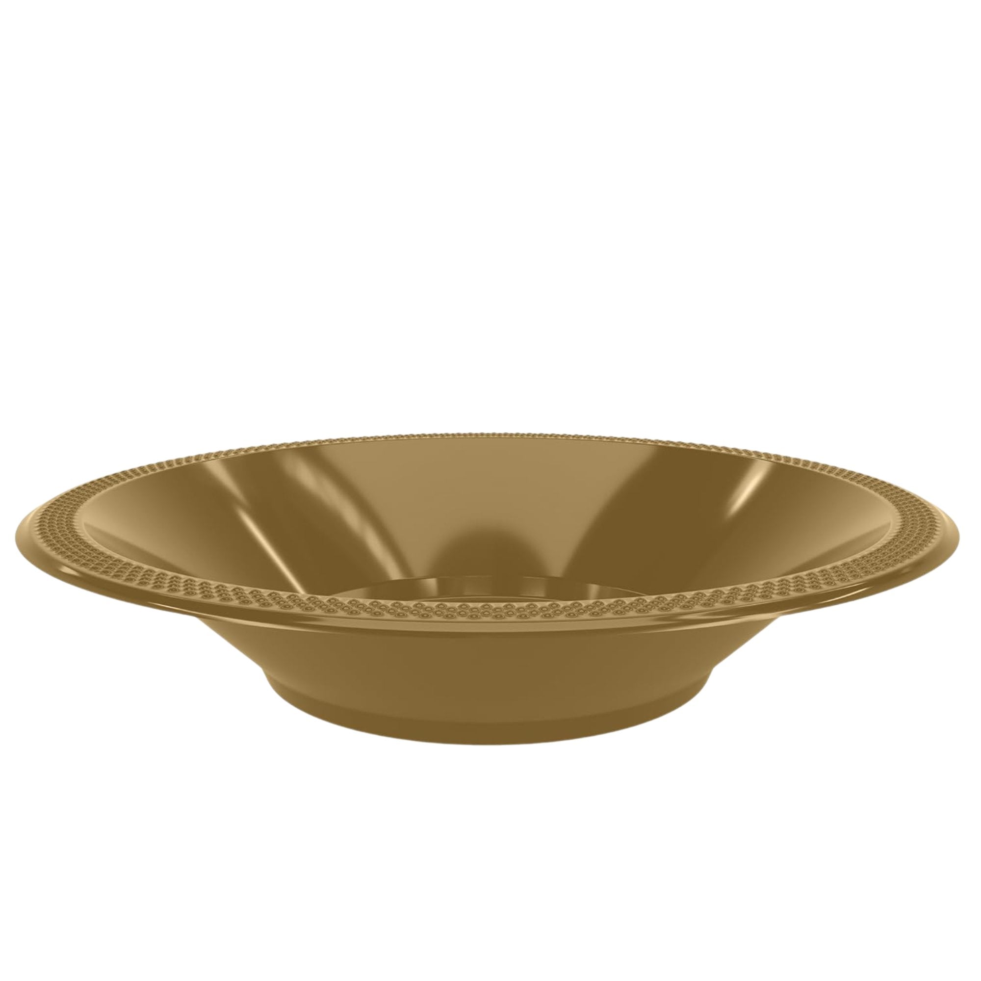 Disposable 15oz Gold Plastic Bowl: 6 Pack Plastic Bowls main product image