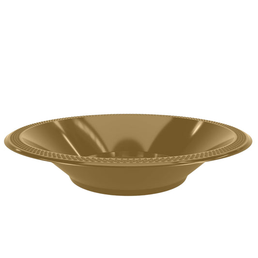 Disposable 15oz Gold Plastic Bowl