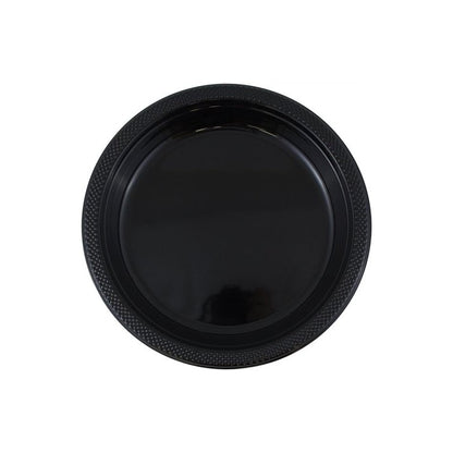 Disposable 7" Black Salad Plastic Plates