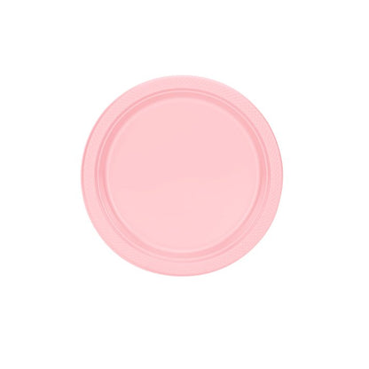 Disposable 7" Pink Salad Plastic Plates