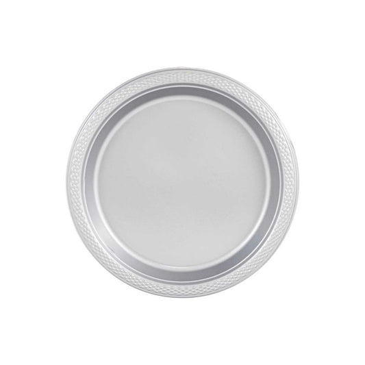 Disposable 7" Silver Salad Plastic Plates