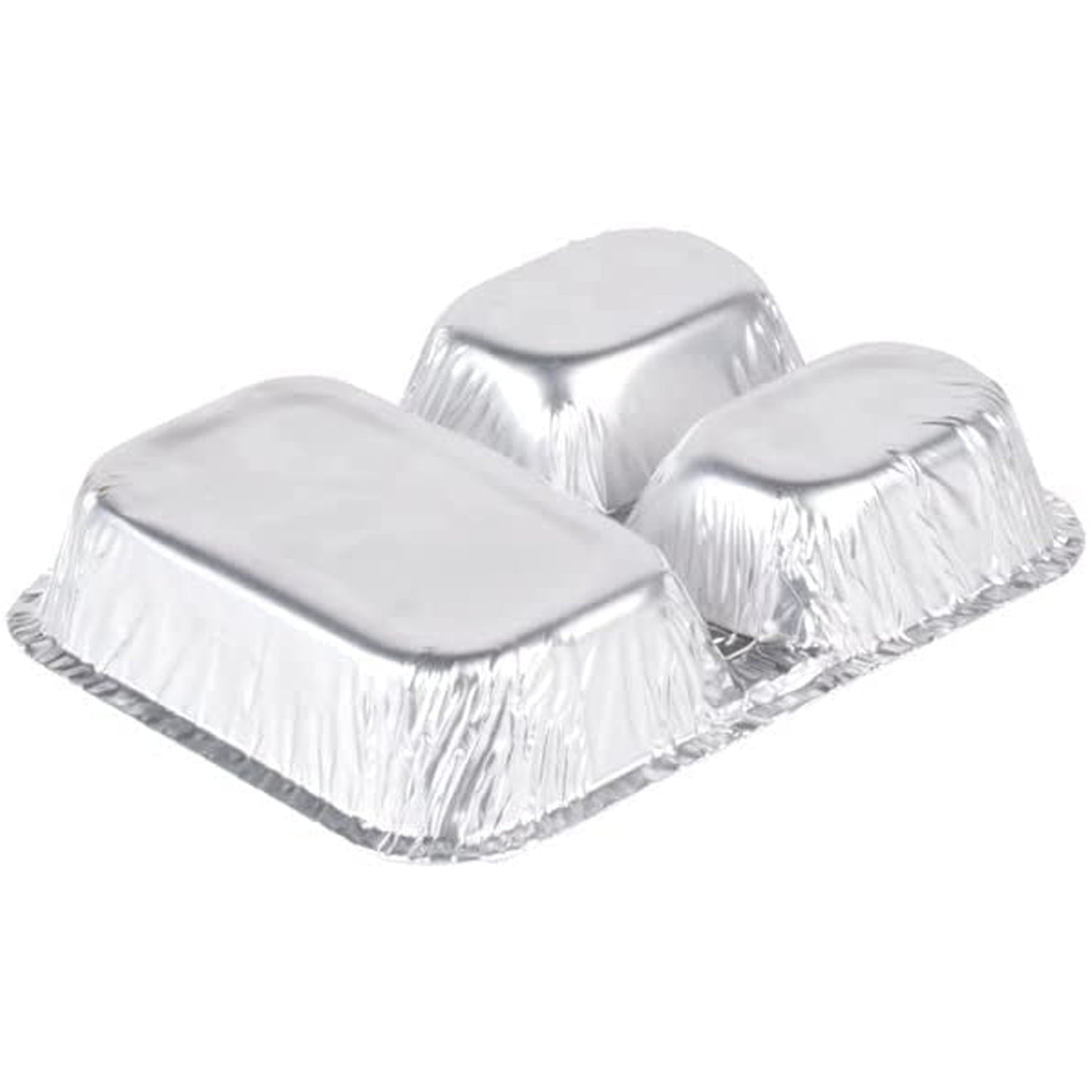 Disposable 3 Compartment Aluminum Dinner Foil Pan/Tray with Board Lids: 3 Pack Oblong Pans & Lids Aluminum Baking lifestyle