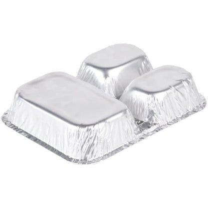 Disposable 3 Compartment Aluminum Dinner Foil Pan/Tray with Board Lids