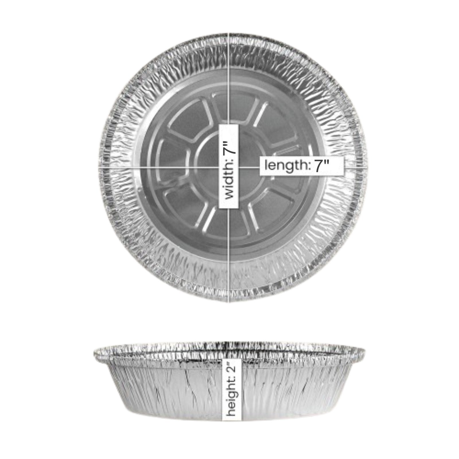 Disposable 7" Aluminum Foil Round Pans: 5 Pack Aluminum Baking product detail image