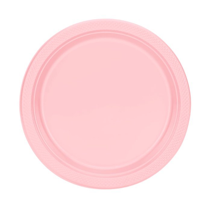 9" Pink Diner Plastic Plates: 5 Pack Kitchen Catalog, Disposable Plates main product image