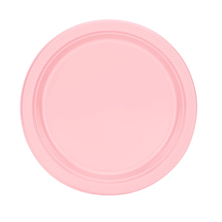 Disposable 9" Pink  Diner Plastic Plates