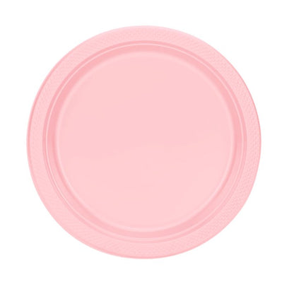 Disposable 9" Pink  Diner Plastic Plates