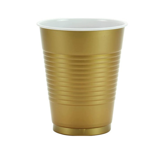 Disposable 9oz Gold Plastic Cups