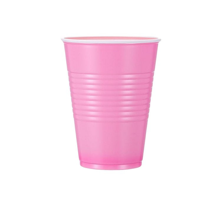 Disposable 9oz Pink Plastic Cups