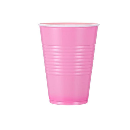 Disposable 9oz Pink Plastic Cups