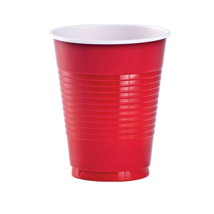 Disposable 9oz Red Plastic Cups