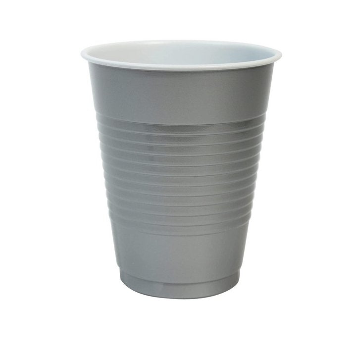Disposable 9oz Silver Plastic Cups