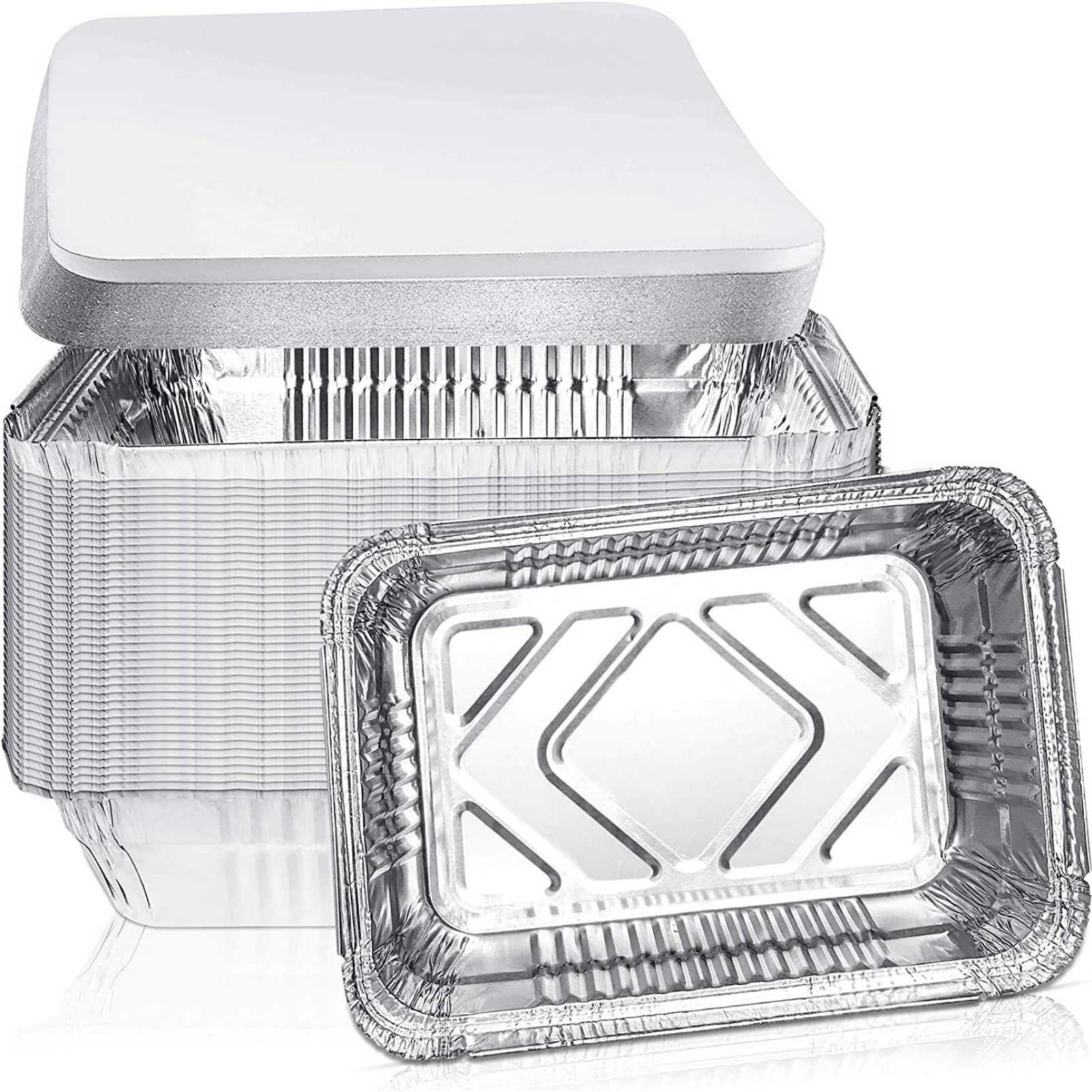 Disposable Aluminum 1Lb Oblong Pan 5.5" x 4": 5 Pack Oblong Pans Aluminum Baking product image 6