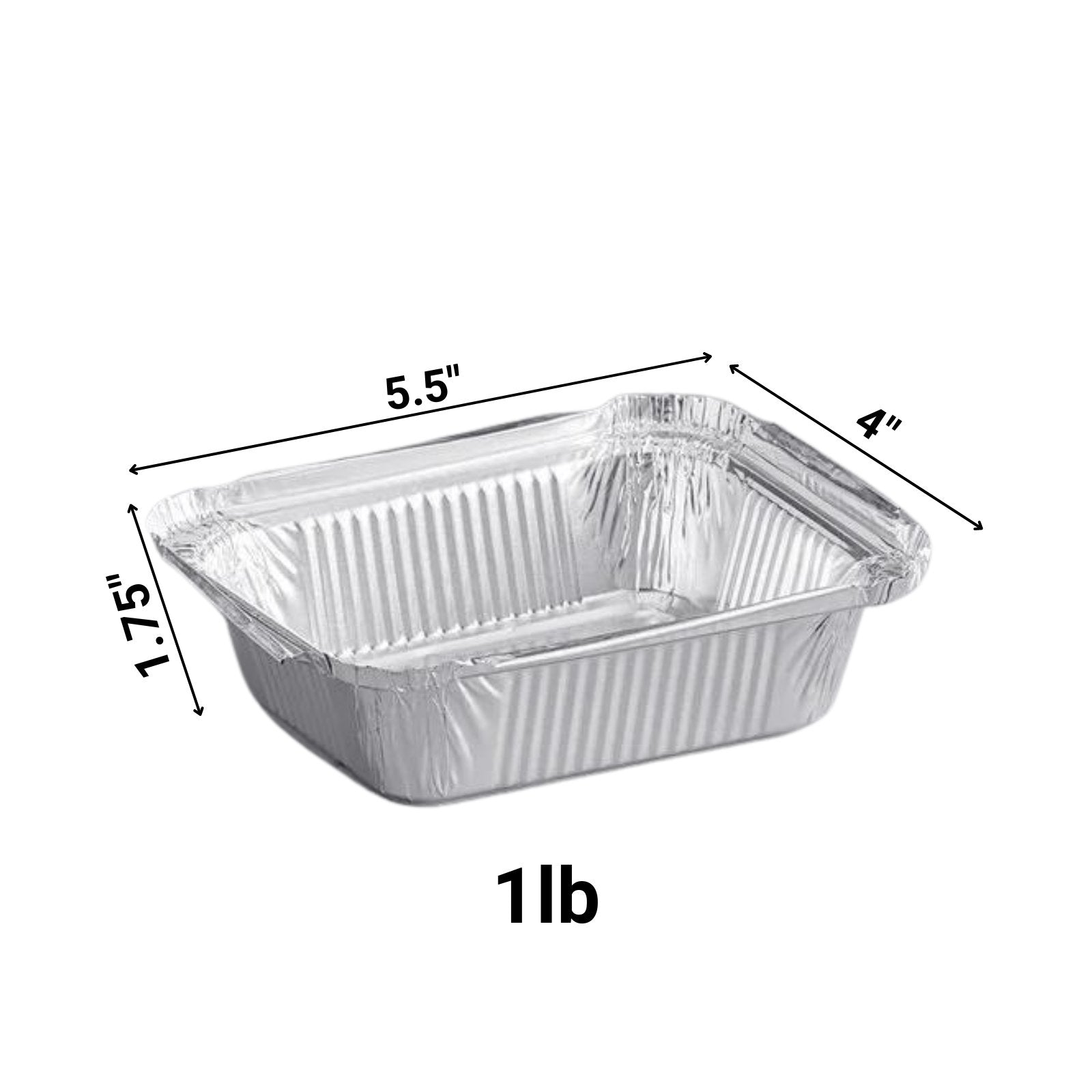 Disposable Aluminum 1Lb Oblong Pan 5.5" x 4": 5 Pack Oblong Pans Aluminum Baking product detail image