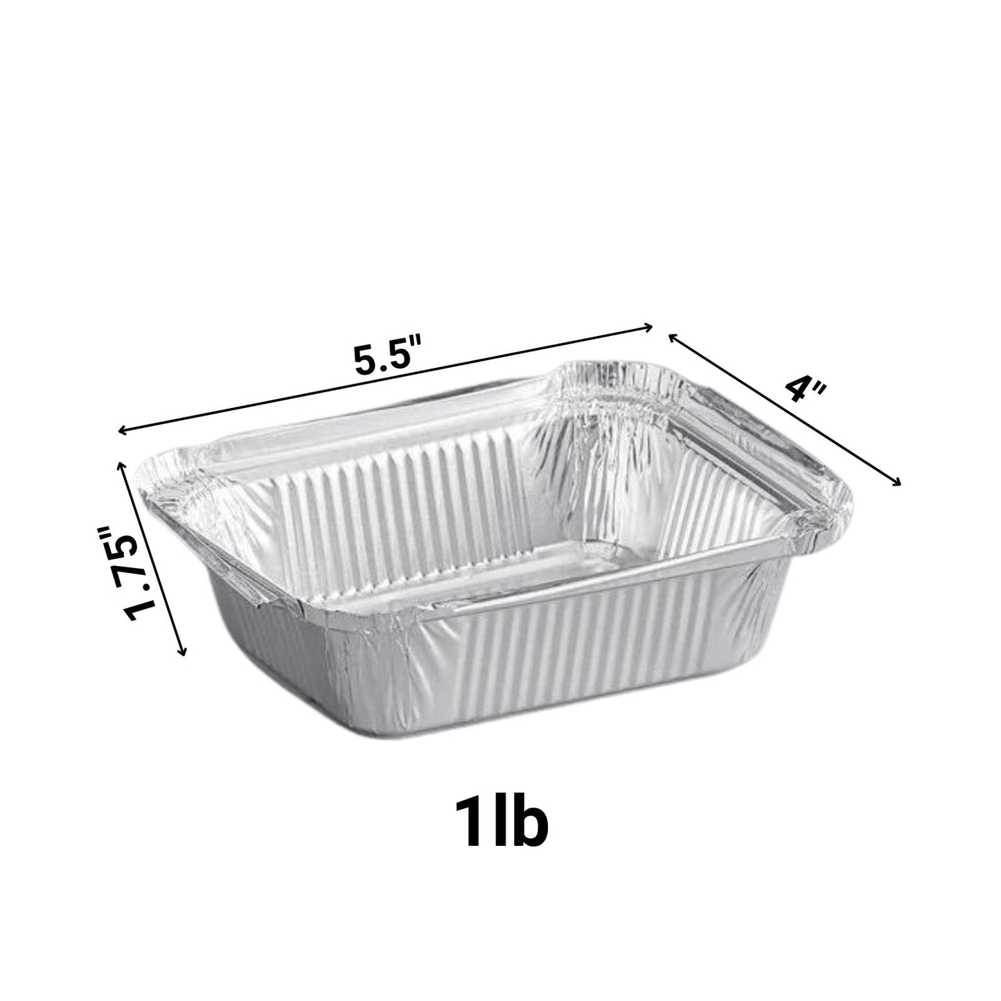 Disposable Aluminum 1Lb Oblong Pan 