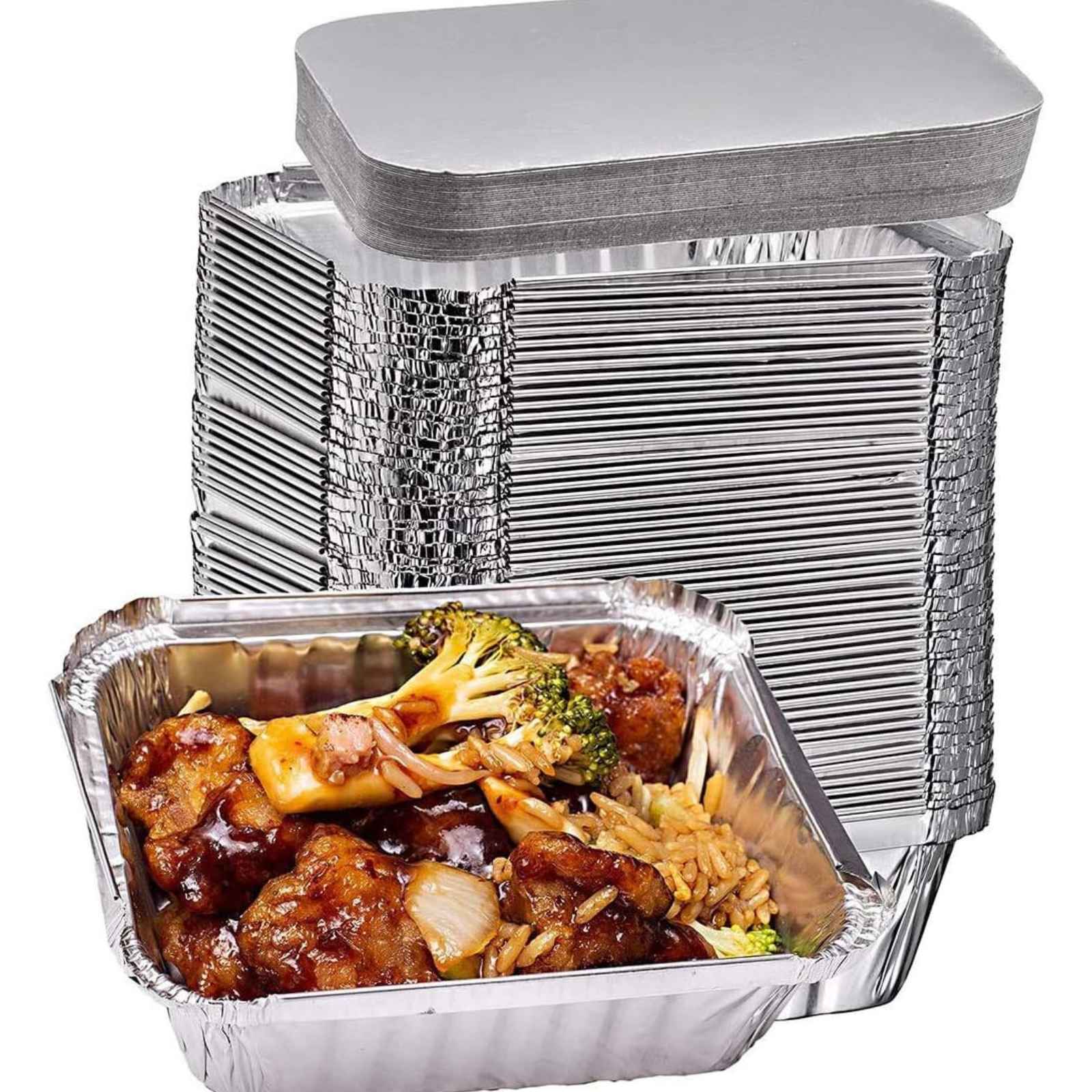 Disposable Aluminum 1Lb Oblong Pan 5.5" x 4": 5 Pack Oblong Pans Aluminum Baking product image 7