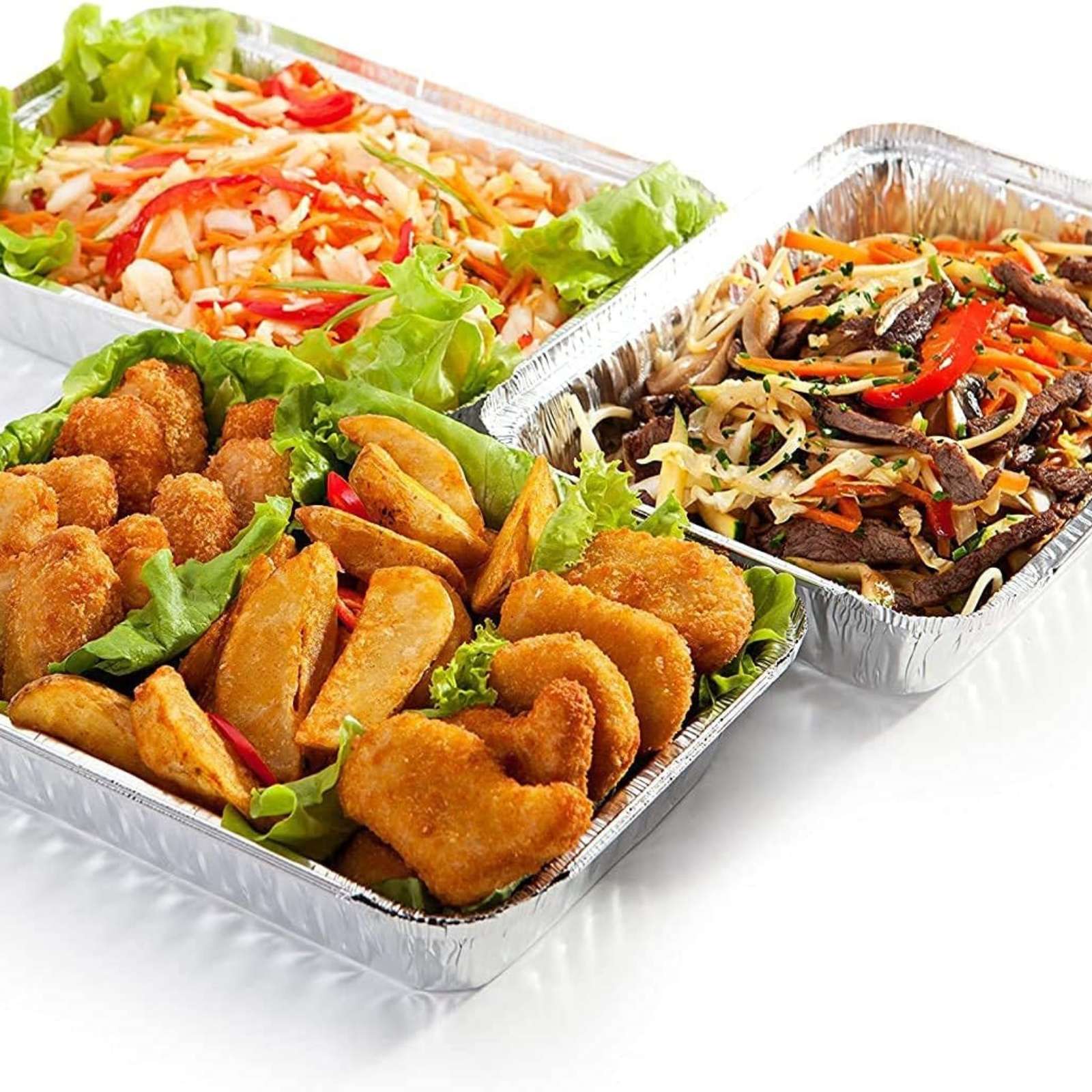Disposable Aluminum 2.25Lb Oblong Pan 8.25" x 5.75": 4 Pack Oblong Pans Aluminum Baking size and feature image