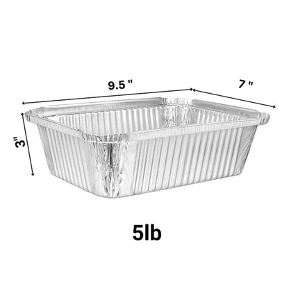 Disposable Aluminum 5Lb Oblong Pans