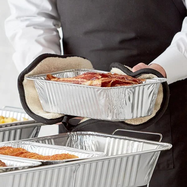 Disposable Aluminum 5lb Rectangular Loaf Pans: 2 Pack Aluminum Baking product image 5