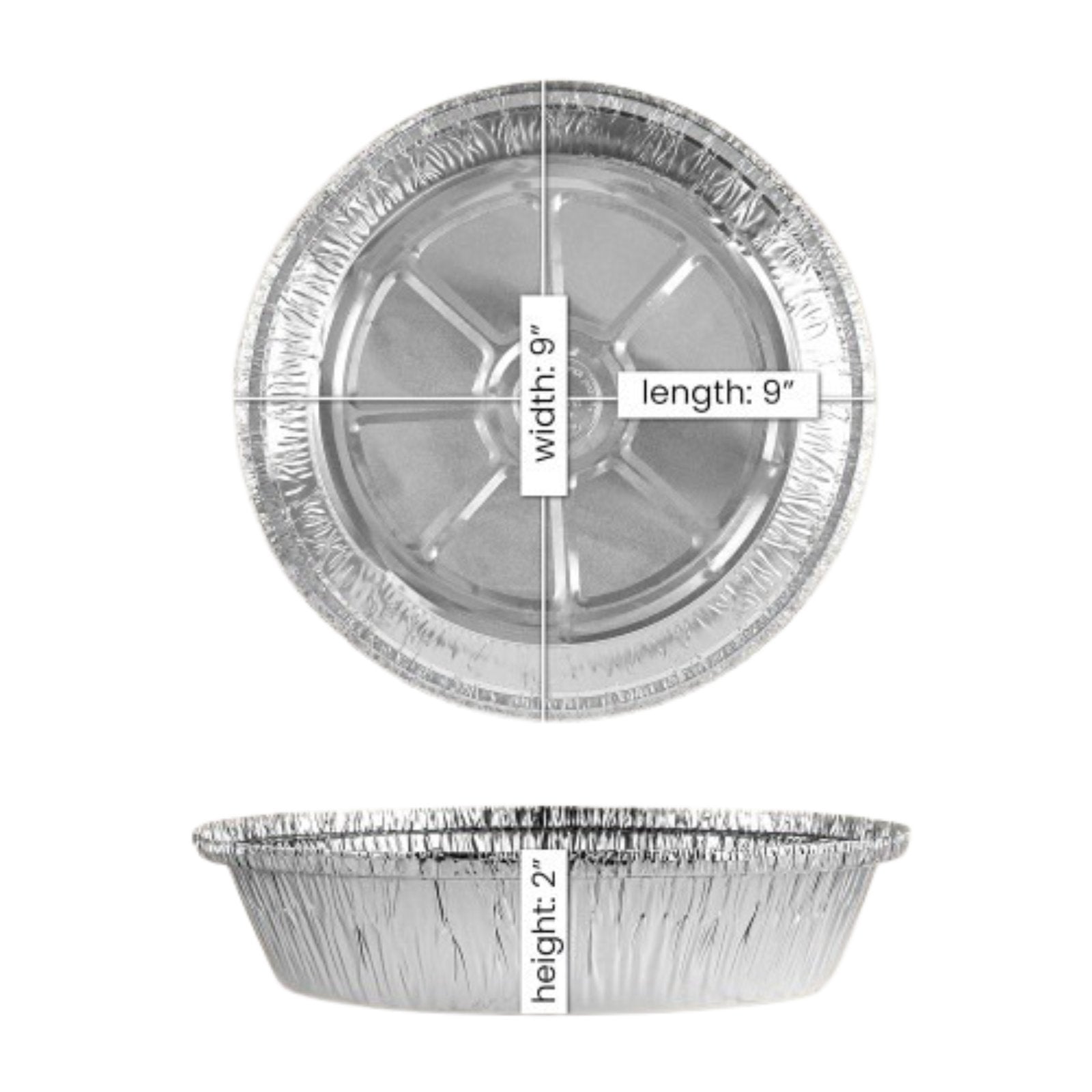 Disposable 9"Aluminum Foil Round Pans: 4 Pack Aluminum Baking product detail image