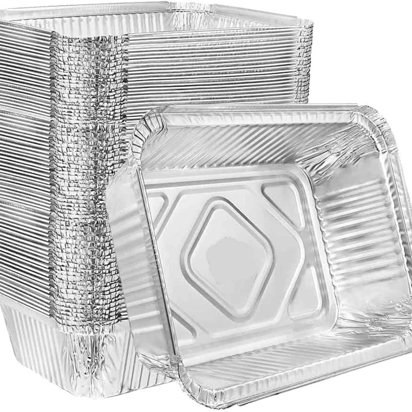 Disposable Aluminum 5Lb 9.5” x 7" Oblong Pans: 2 Pack Aluminum Baking product image 7