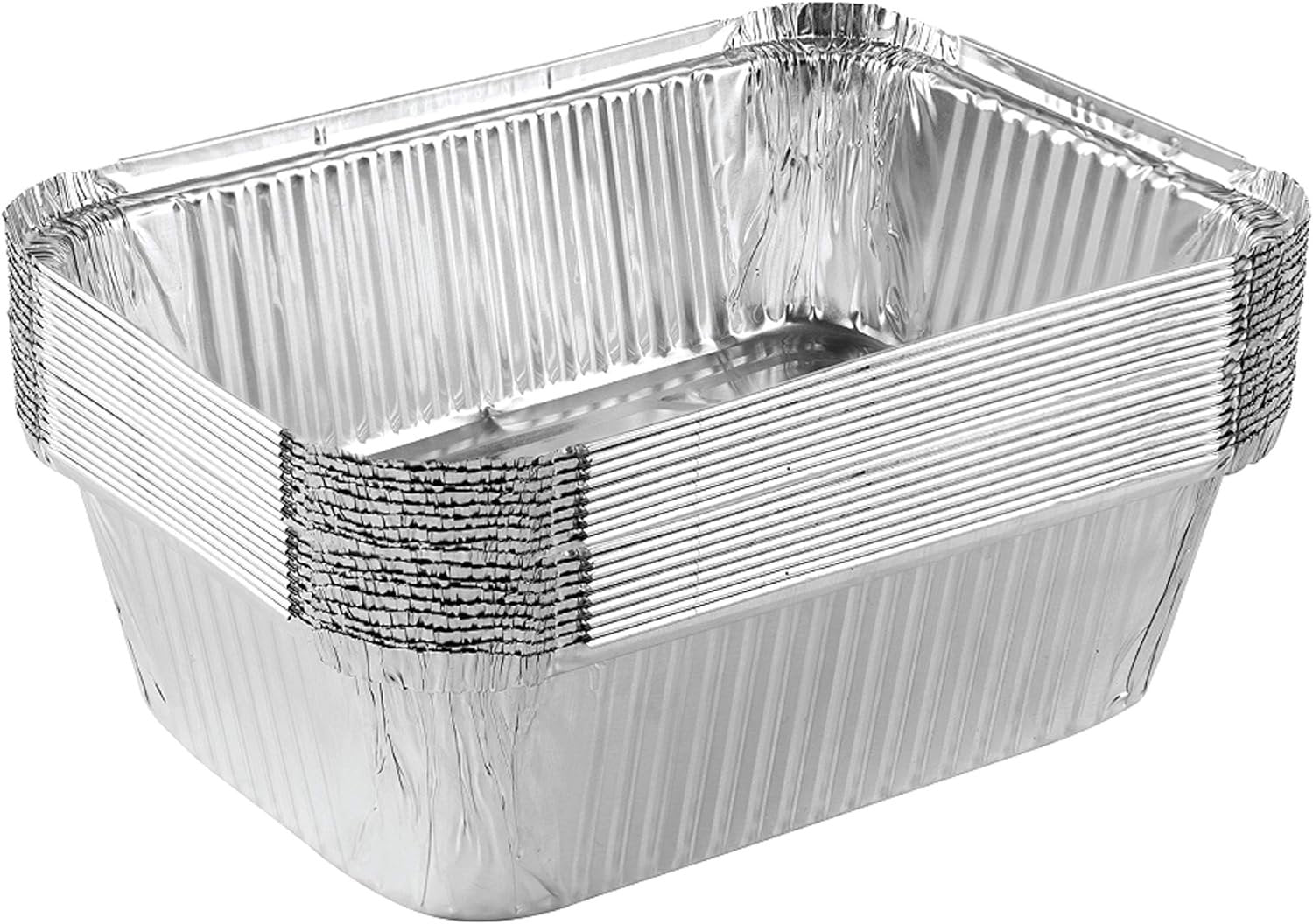 Disposable Aluminum 5lb Rectangular Loaf Pans: 2 Pack Aluminum Baking product image 8