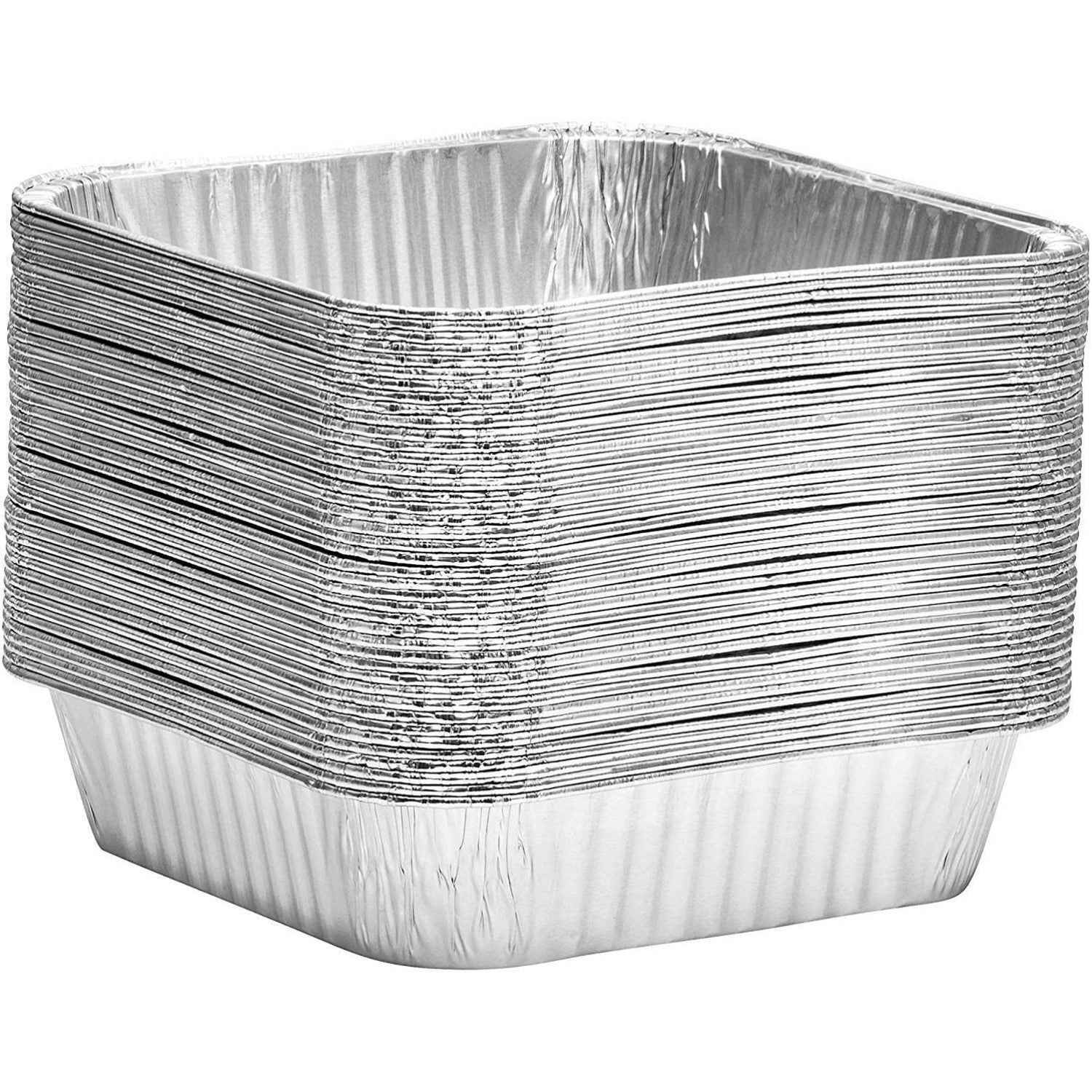 Disposable Aluminum 8" Square shallow Cake Baking Pan: 3 Pack Square Pans Aluminum Baking product image 7