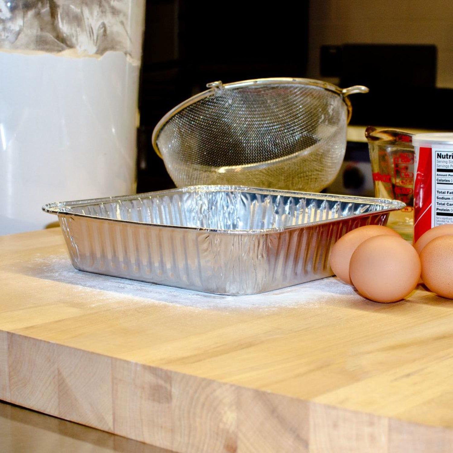 Disposable Aluminum 9" Square Cake Baking Pan: 2 Pack Square Pans Aluminum Baking size and feature image