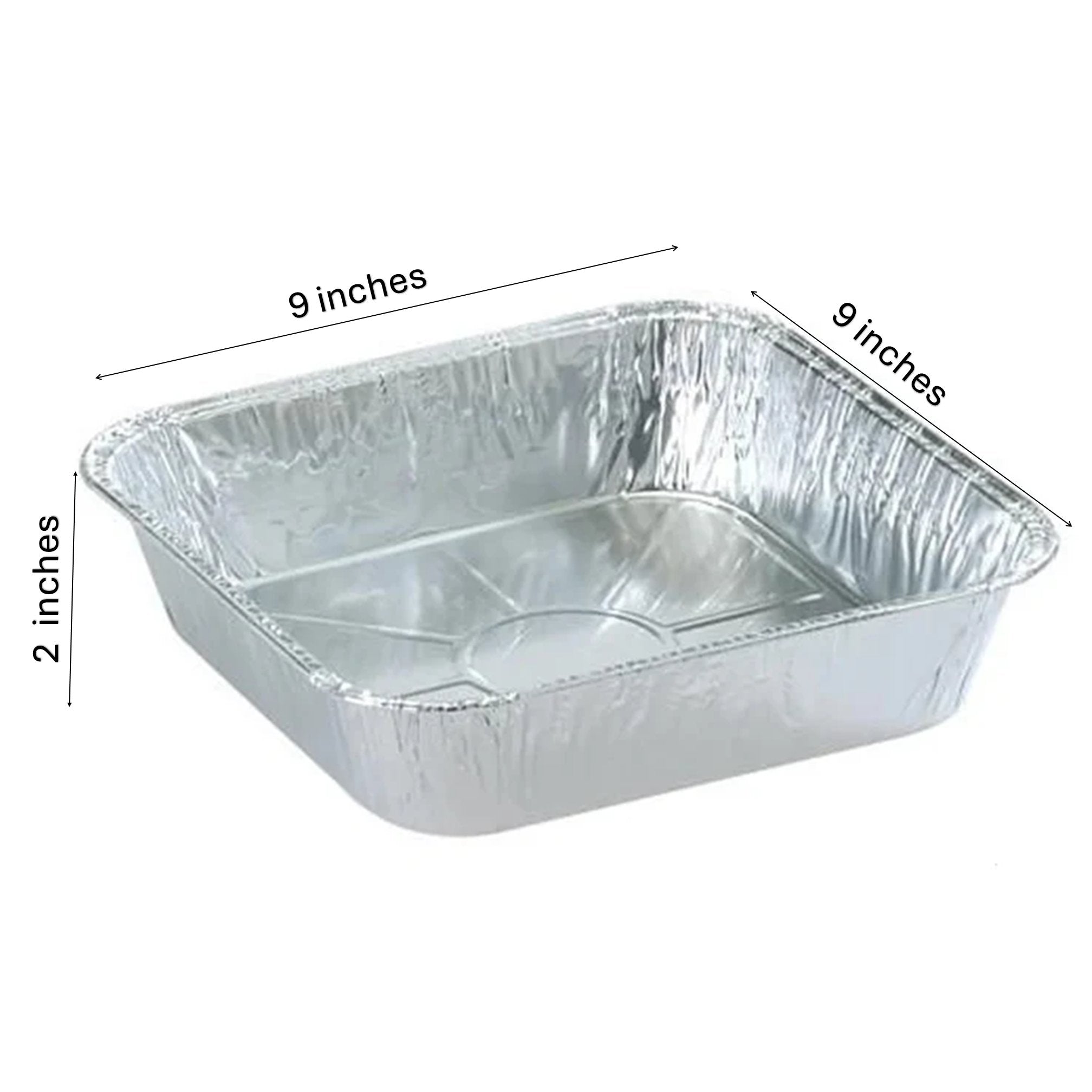 Disposable Aluminum 9" Square Cake Baking Pan: 2 Pack Square Pans Aluminum Baking product detail image