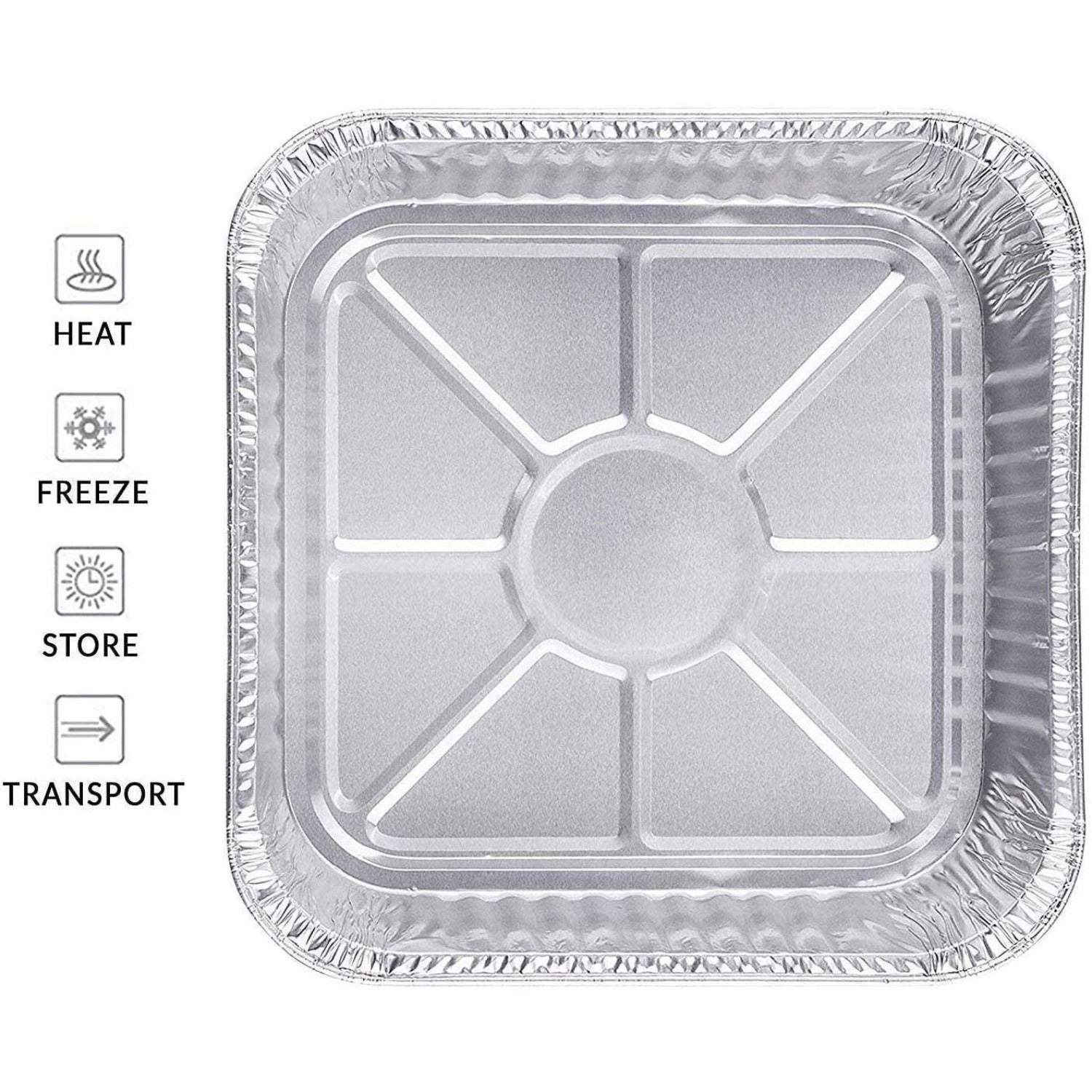 Disposable Aluminum 9" Square Cake Baking Pan: 2 Pack Square Pans Aluminum Baking product image 6