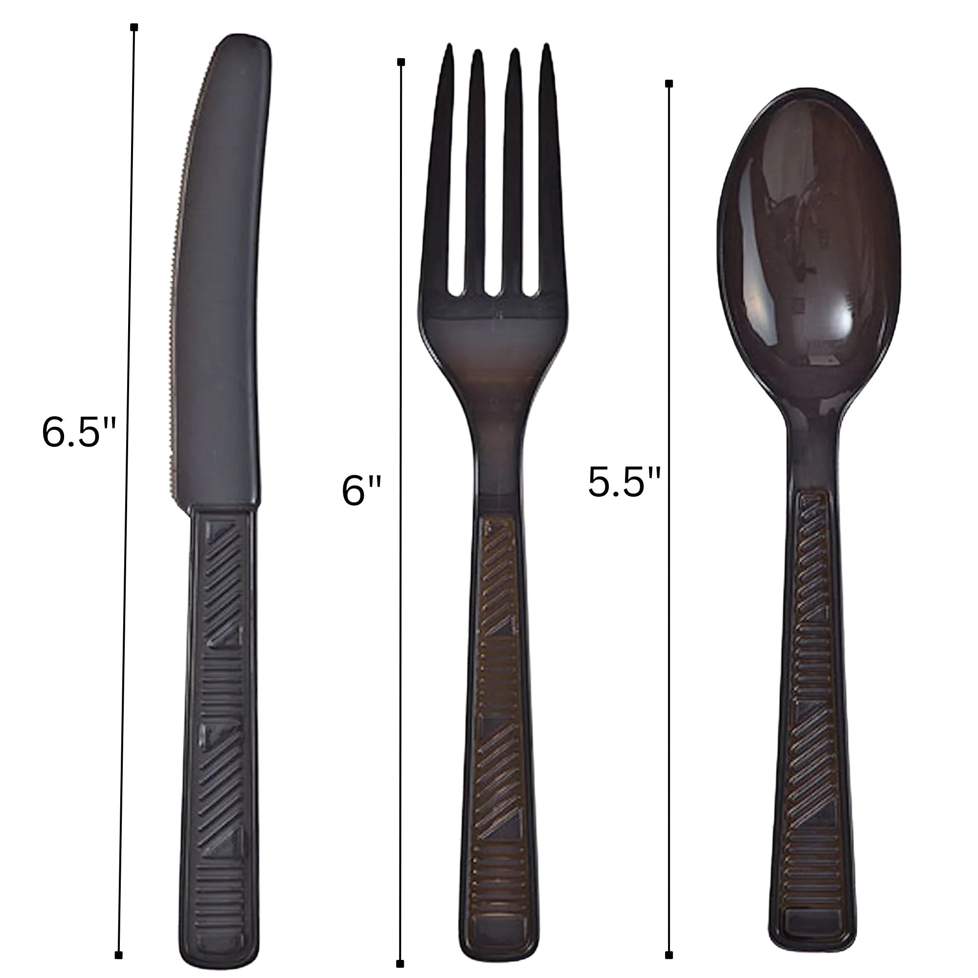 Disposable Black Combo Cutlery Set: 48 Pack Kitchen Catalog, Cutlery product detail image