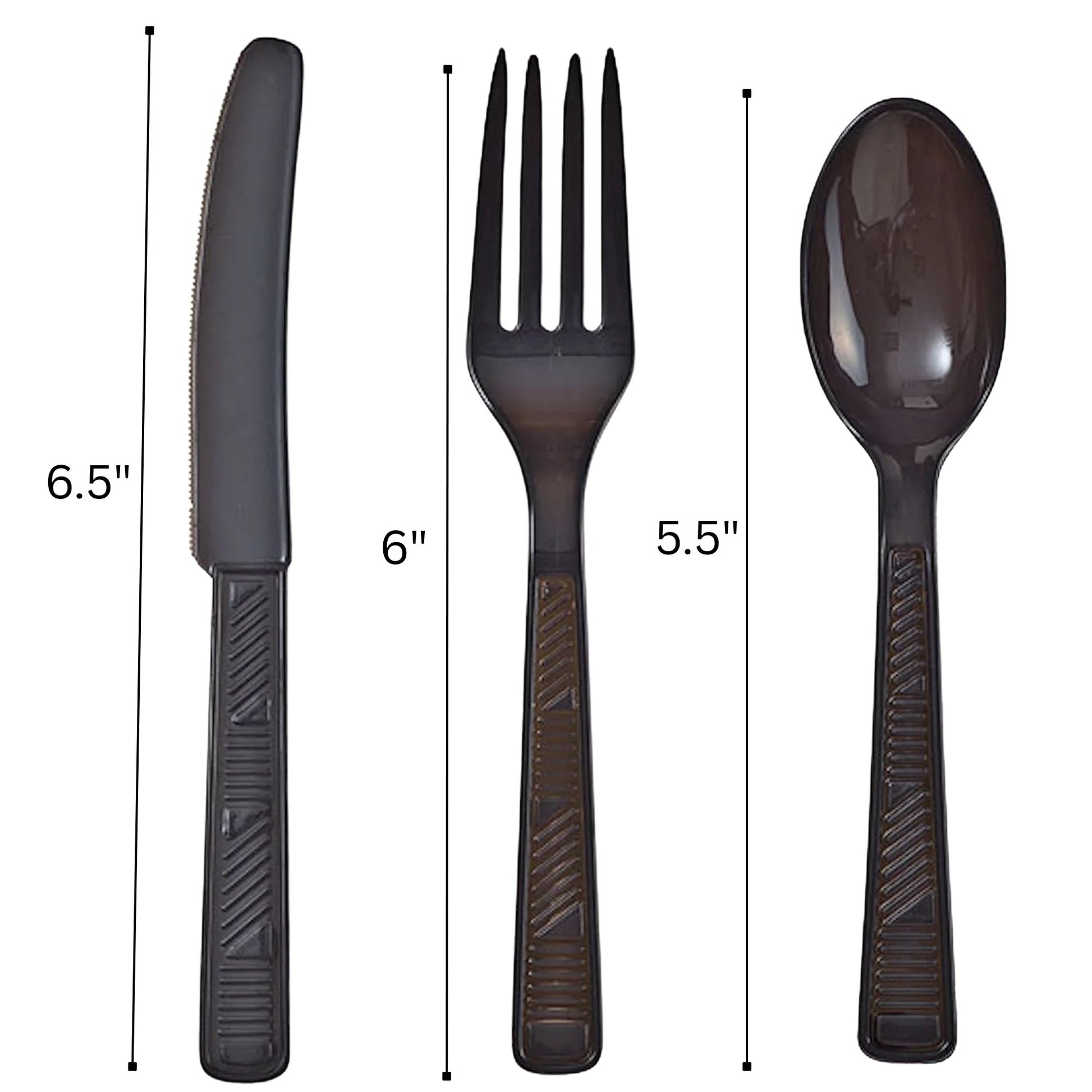 Disposable Black Combo Cutlery Set