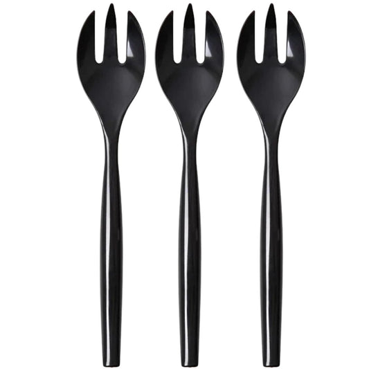 Disposable Black Plastic Heavy Serving Forks