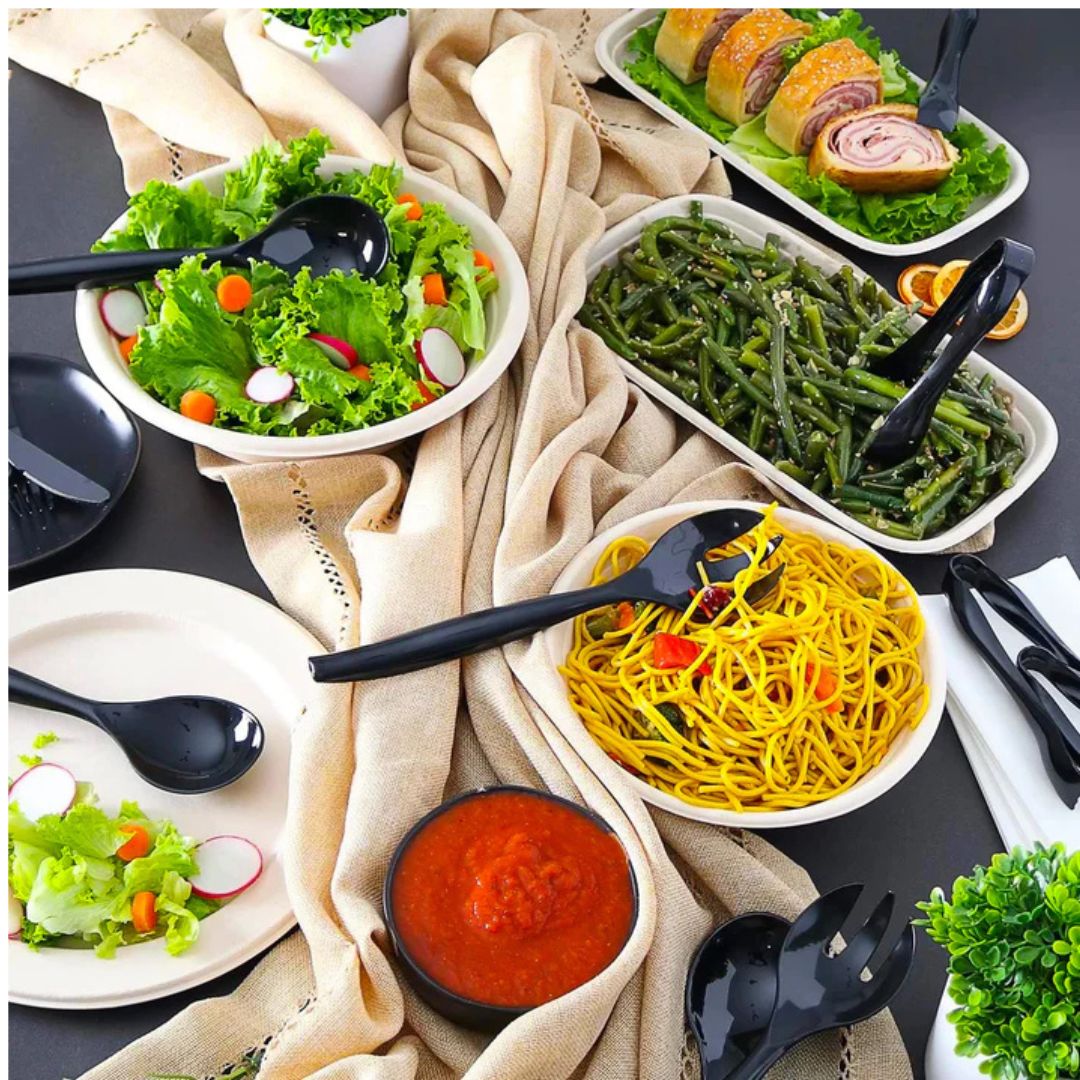 Disposable Black Plastic Heavy Serving Forks 3 Pack Disposable Utensils product image 7