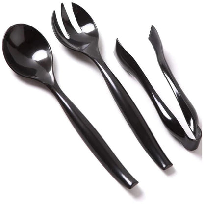 Disposable Black Plastic Heavy Serving Spoons